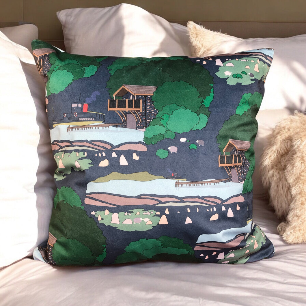 Wainwright Cushion - Blue (Lake District Collection)