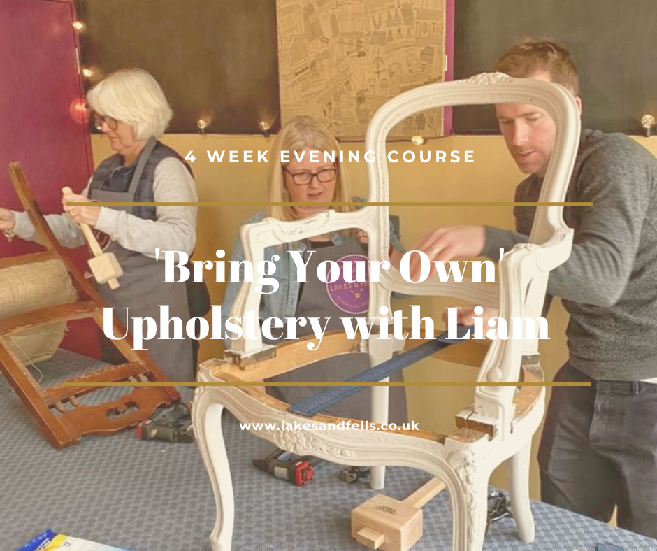 4 Week (Evening) Upholstery Project with Liam, Wed 8th May - Wed 29th May 2024