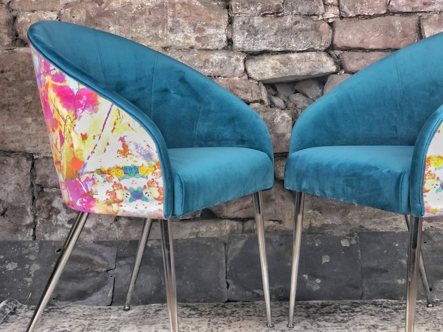 2 x Contemporary Curved Chairs